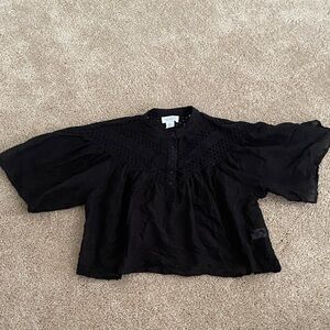 Calypso St. Barth Black Blouse